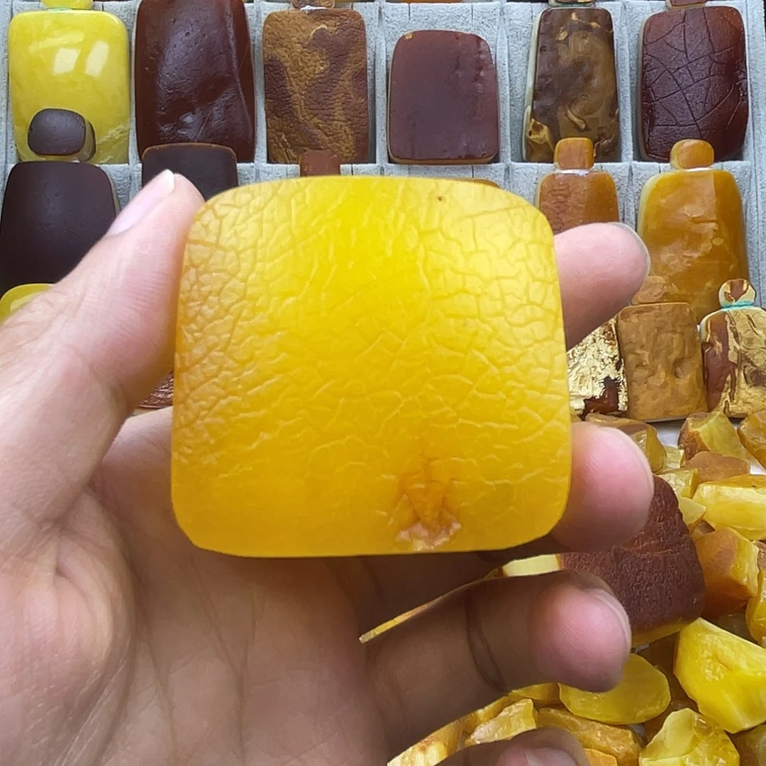 未镶嵌定制琥珀扣子