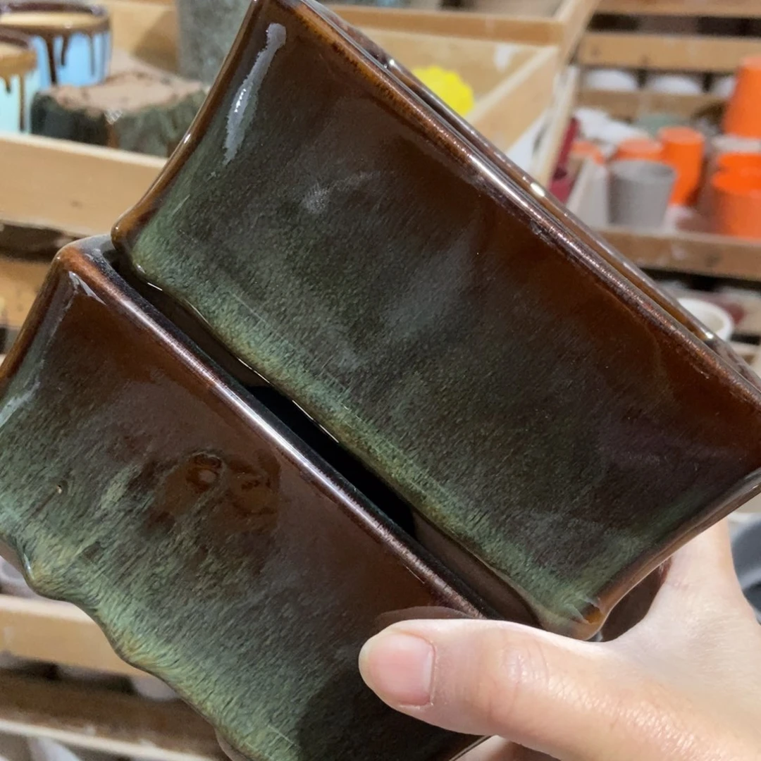 红陶高温陶瓷花盆