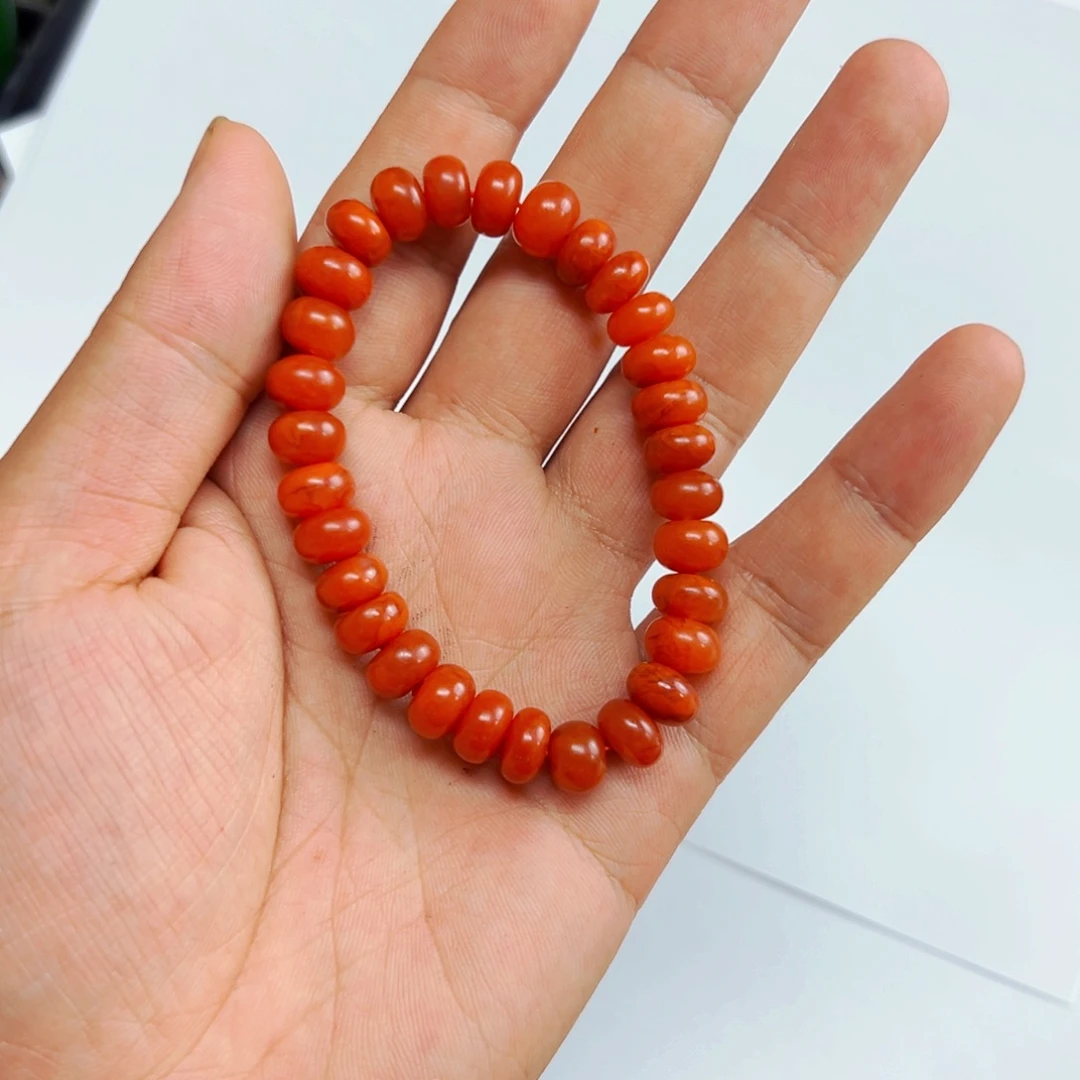 南红玛瑙未镶嵌手链南红算盘珠 保真 （多样性发货