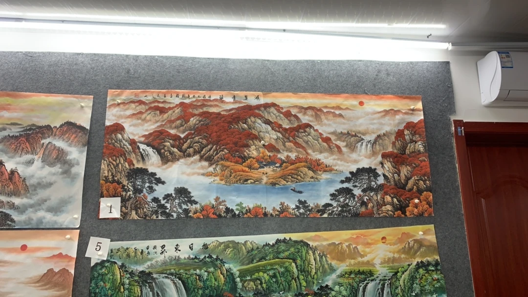 《鸿运当头》 画芯尺寸：180cm*70cm山水画客厅办公室挂画