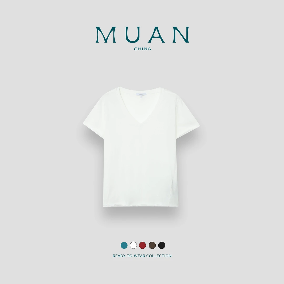 木岸MUAN：《小薄片T》“薄片系列”定制简约圆领短袖上衣T恤DG3-8950