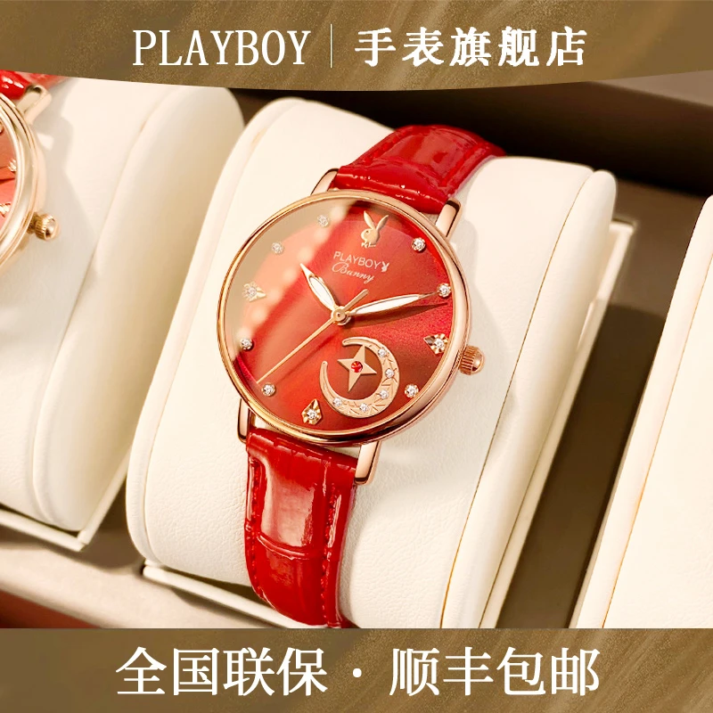 2025新款女士手表女款机械表全自动防水小众轻奢简约气质石英女表