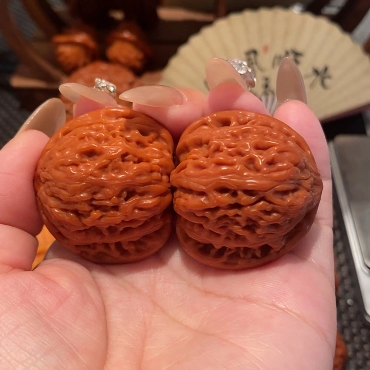 文玩核桃把件38泥鳅背1409