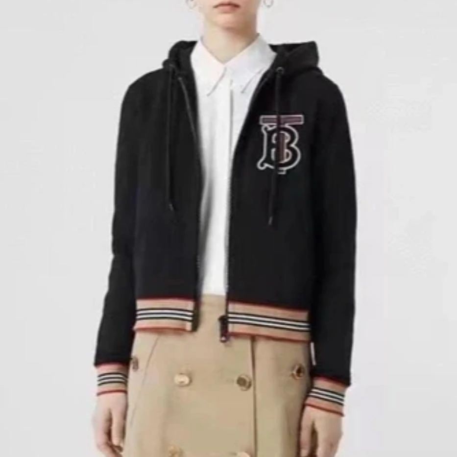 95新 BURBERRY/博柏利 /连帽拉链卫衣/S码/Xsp36267