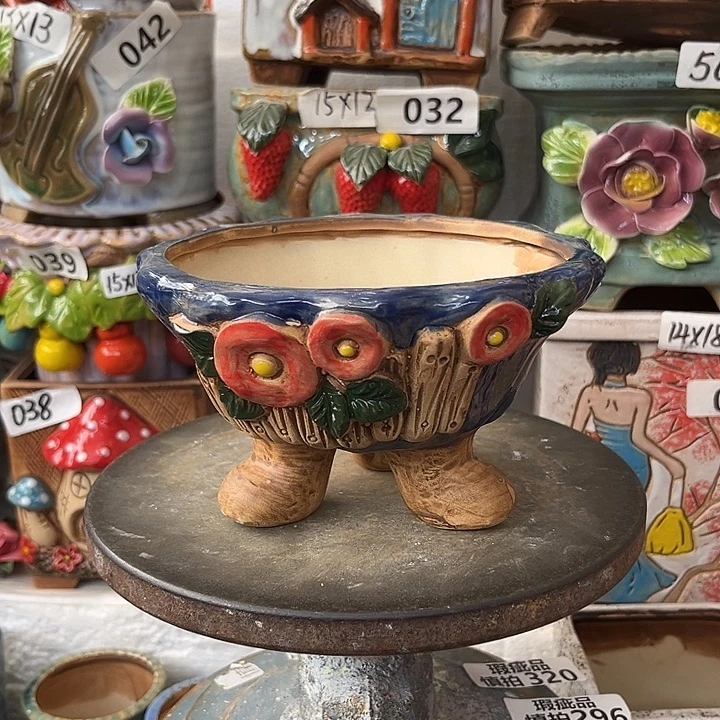 粗陶材质多肉花盆