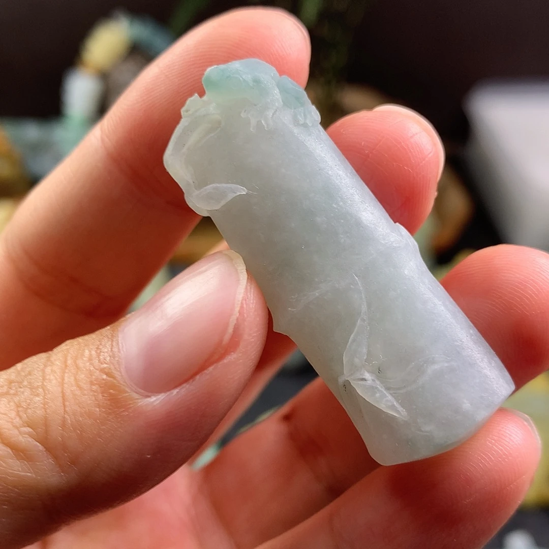 定制翡翠未镶嵌竹