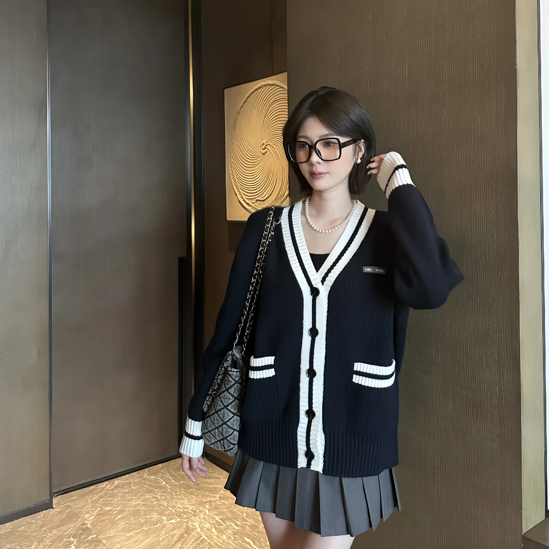 YERUNLU美式复古毛衣潮牌宽松慵懒风针织外套oversive百搭女