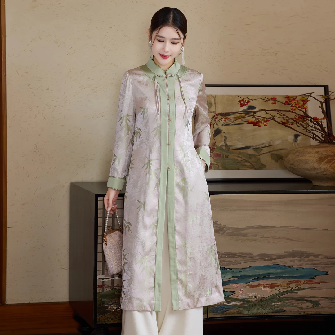 H305新中式唐装禅服上衣新款中国风女装茶服改良旗袍汉服外套秋冬