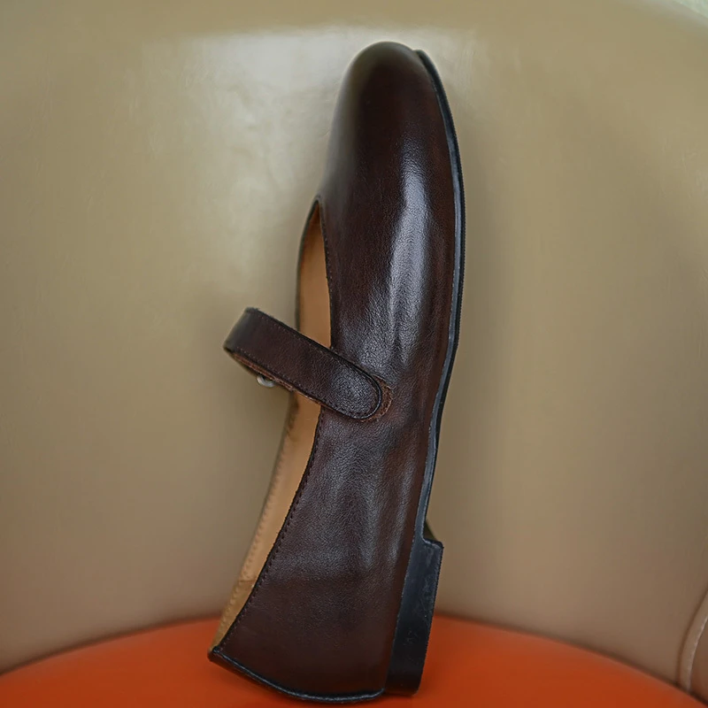 复古魔术贴玛丽珍鞋女2025百搭女鞋平底单鞋夏季新款