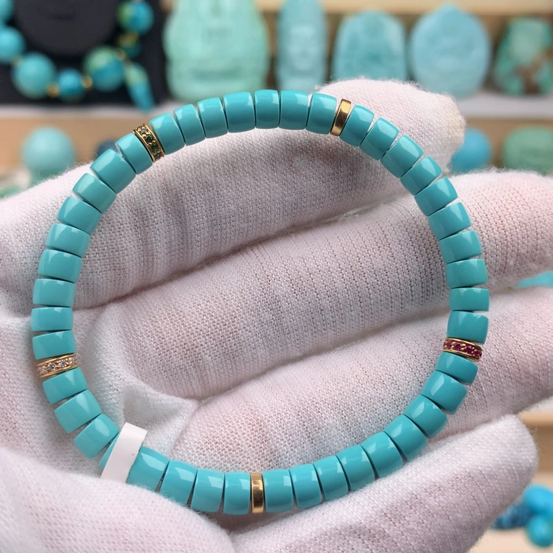 未镶嵌绿松石珠宝奇石5.2mm