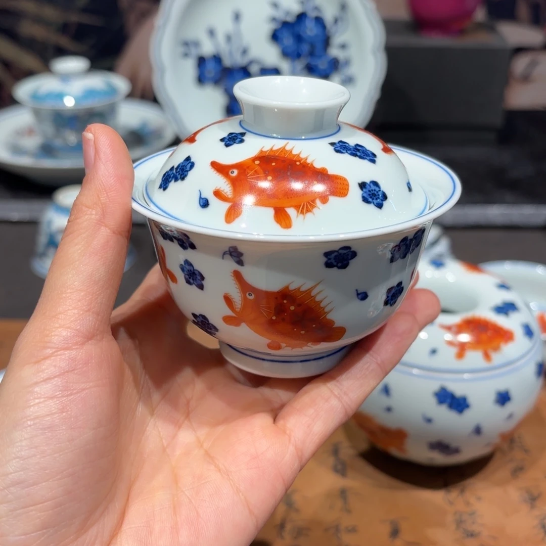 如***願手工手绘陶瓷茶具