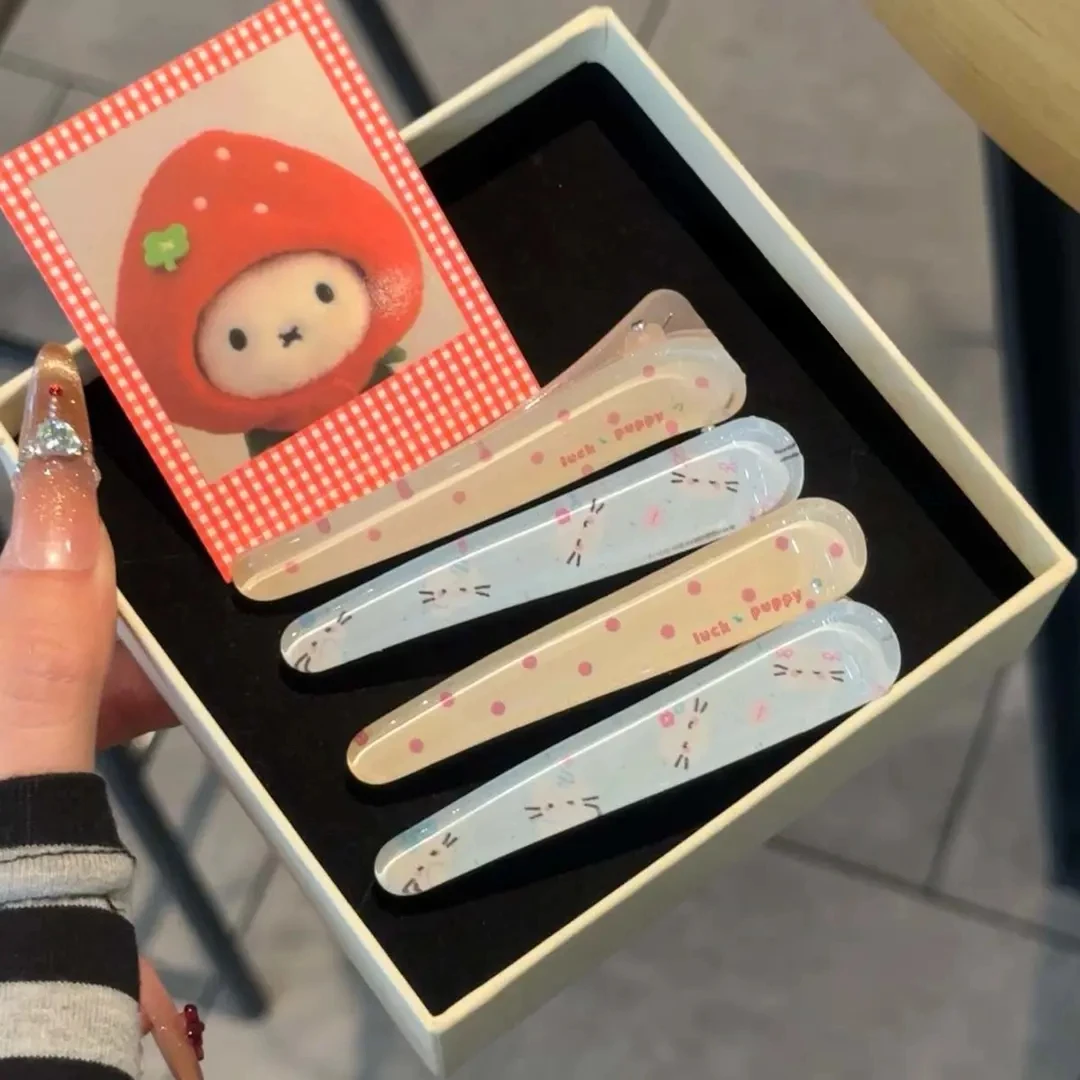 GS002可爱格kt波点鸭嘴夹甜美ins少女心刘海夹卡通百搭简约网红发