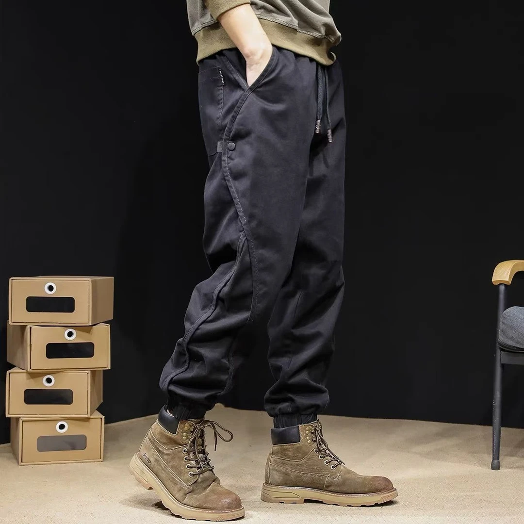 2023工装裤子男潮牌秋冬款2025新款宽松大码男士秋冬休闲男裤2025