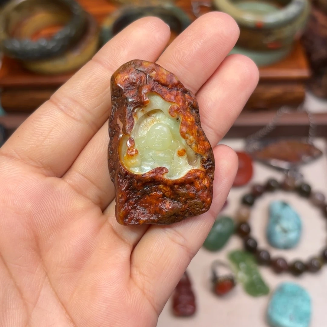 岫岩河磨玉（透闪石质玉）未镶嵌颈饰二*