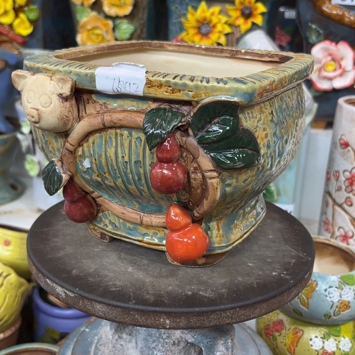 紫砂花盆粗陶材质多肉花盆