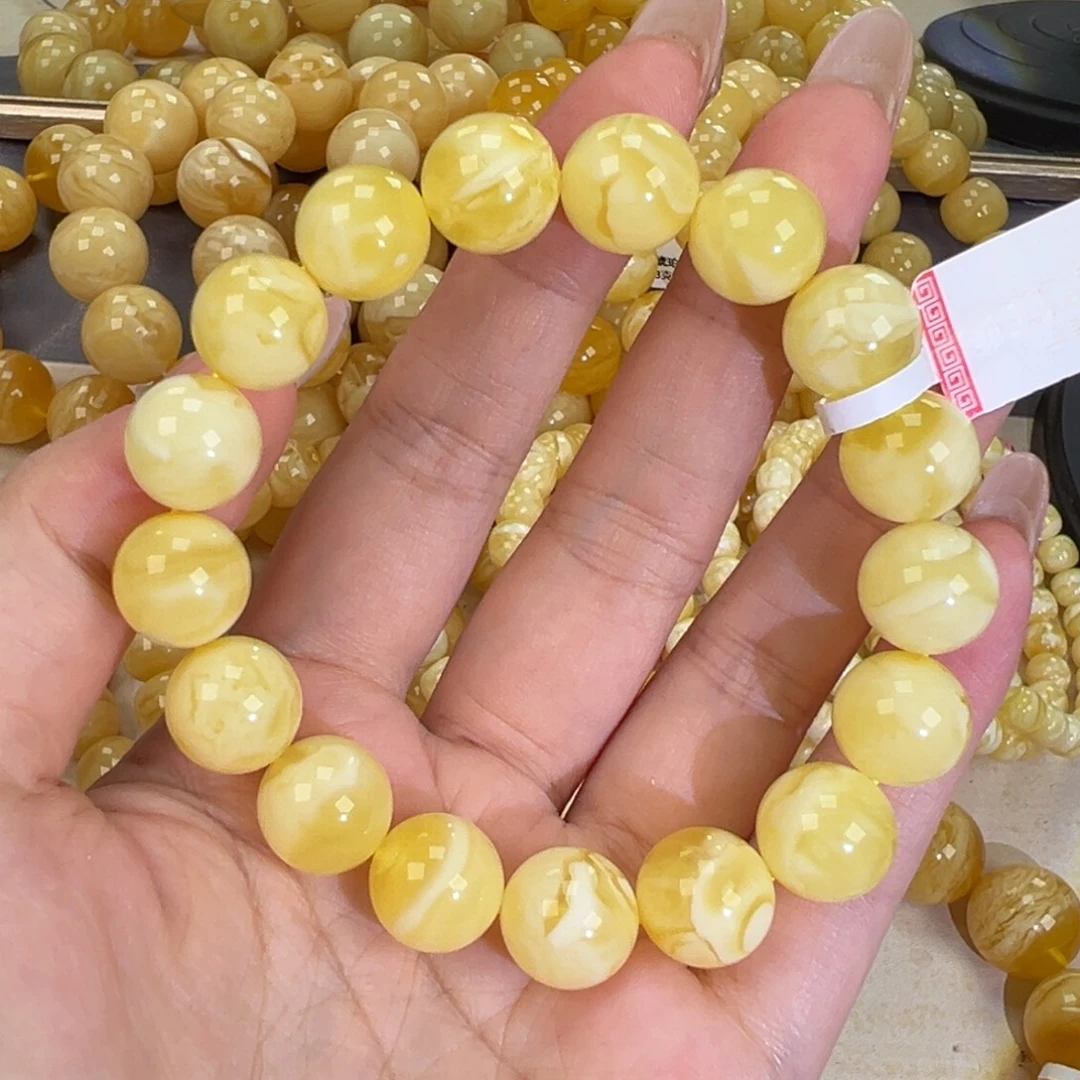 琥珀未镶嵌手链20妖花