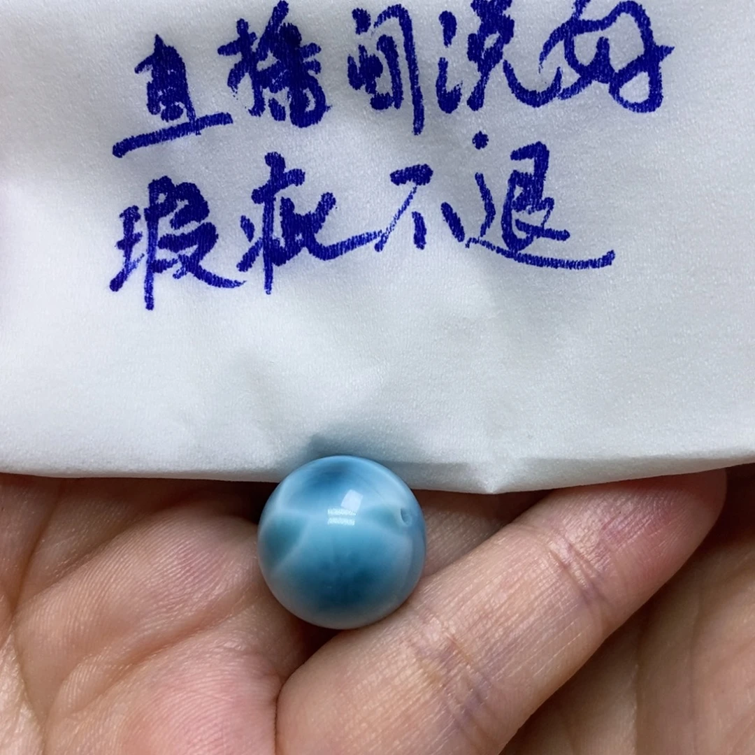 静***辛未镶嵌针钠钙石（海纹石）颈饰瑕疵直播间说好不退
