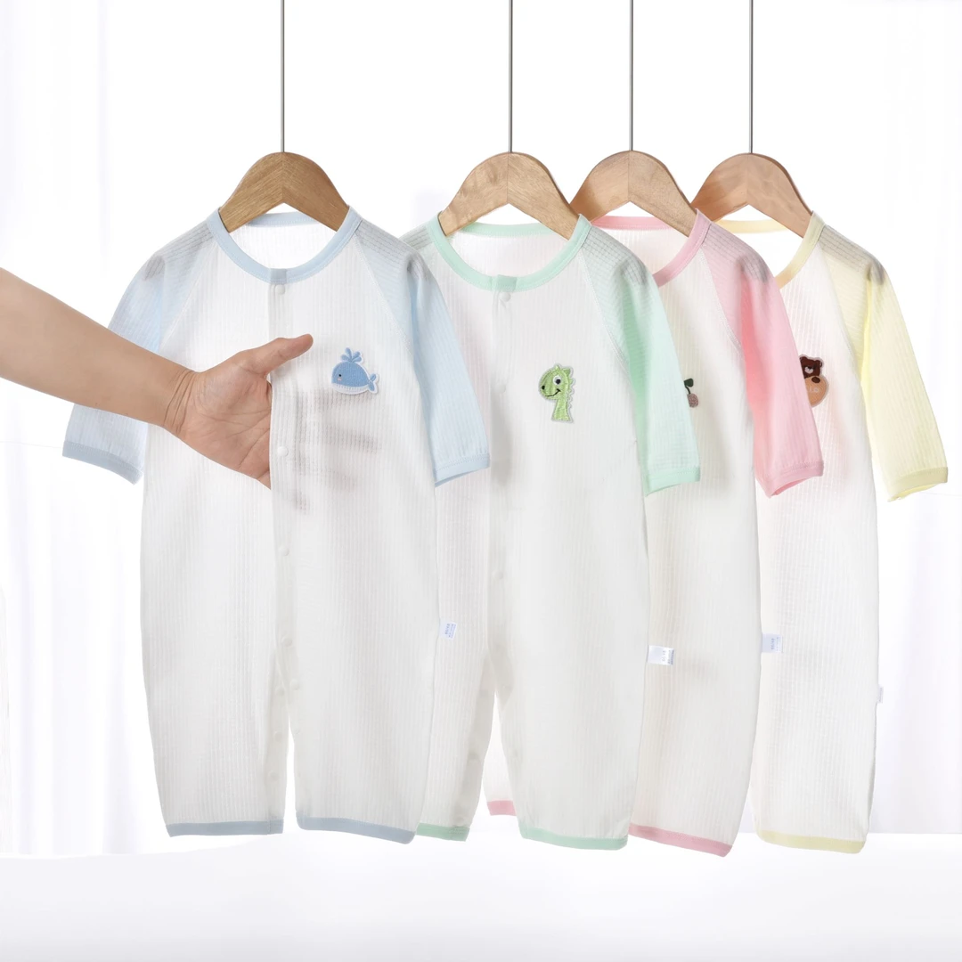 （易帛专享）夏季薄款婴儿连体衣a类纯棉新生儿衣服哈衣爬服空调服