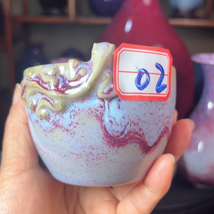 瓷片钧瓷手工艺品杯子