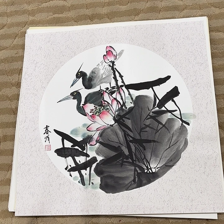 国画花鸟等图案50.50