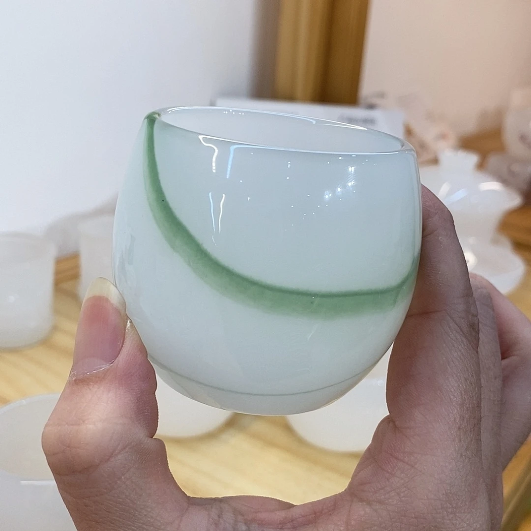 琉璃手工艺品漂绿主人杯