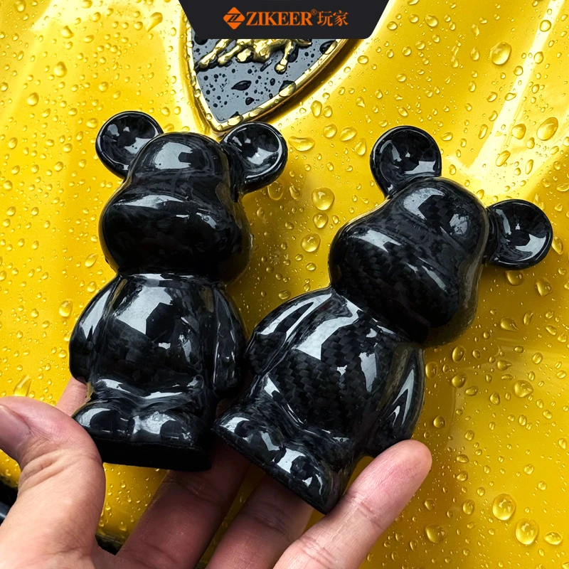 ZIKEER玩家碳纤维干式工艺品车内摆件装饰手办暴力小熊锻造紫色