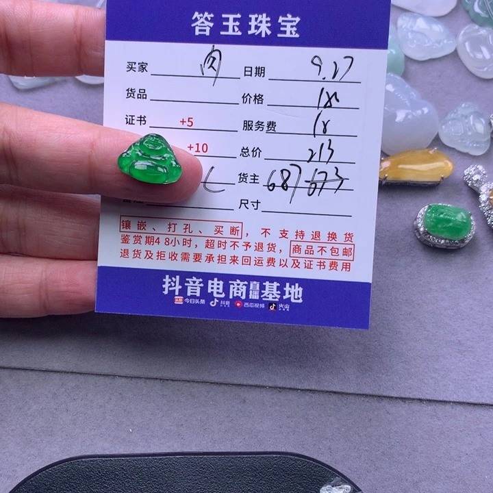 颈饰未镶嵌翡翠肉****，