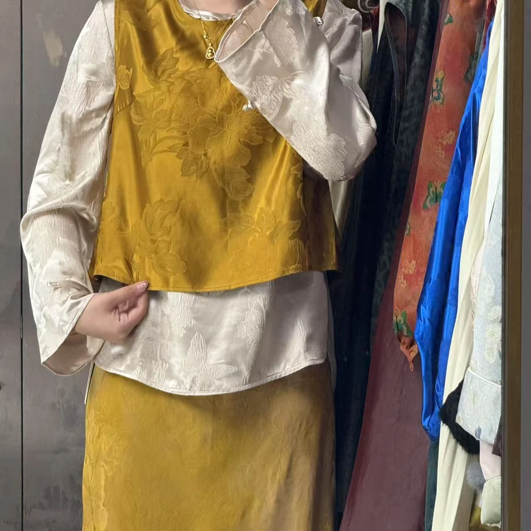 100桑蚕丝！透彩升级！重缎香云纱皮子