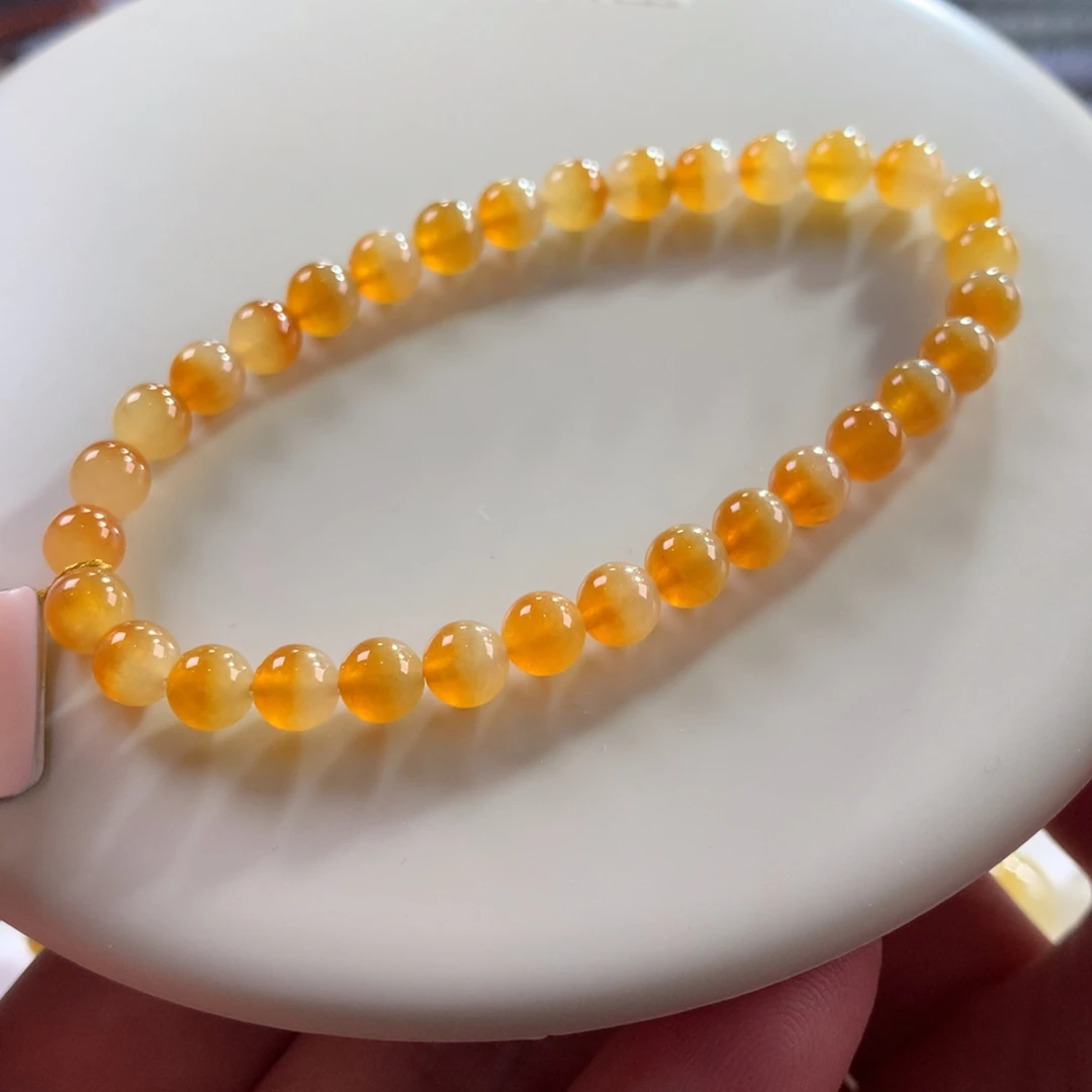 翡翠未镶嵌手链翡翠冰胶底鸳鸯色芬达色卡5.50+