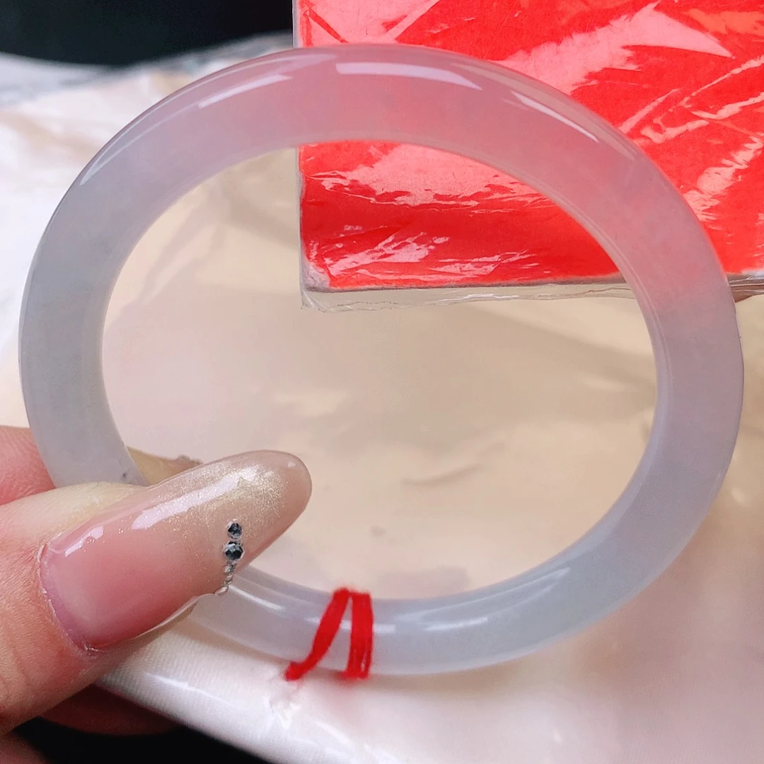 未镶嵌手镯翡翠纯天然A货翡翠白月光细圆164号