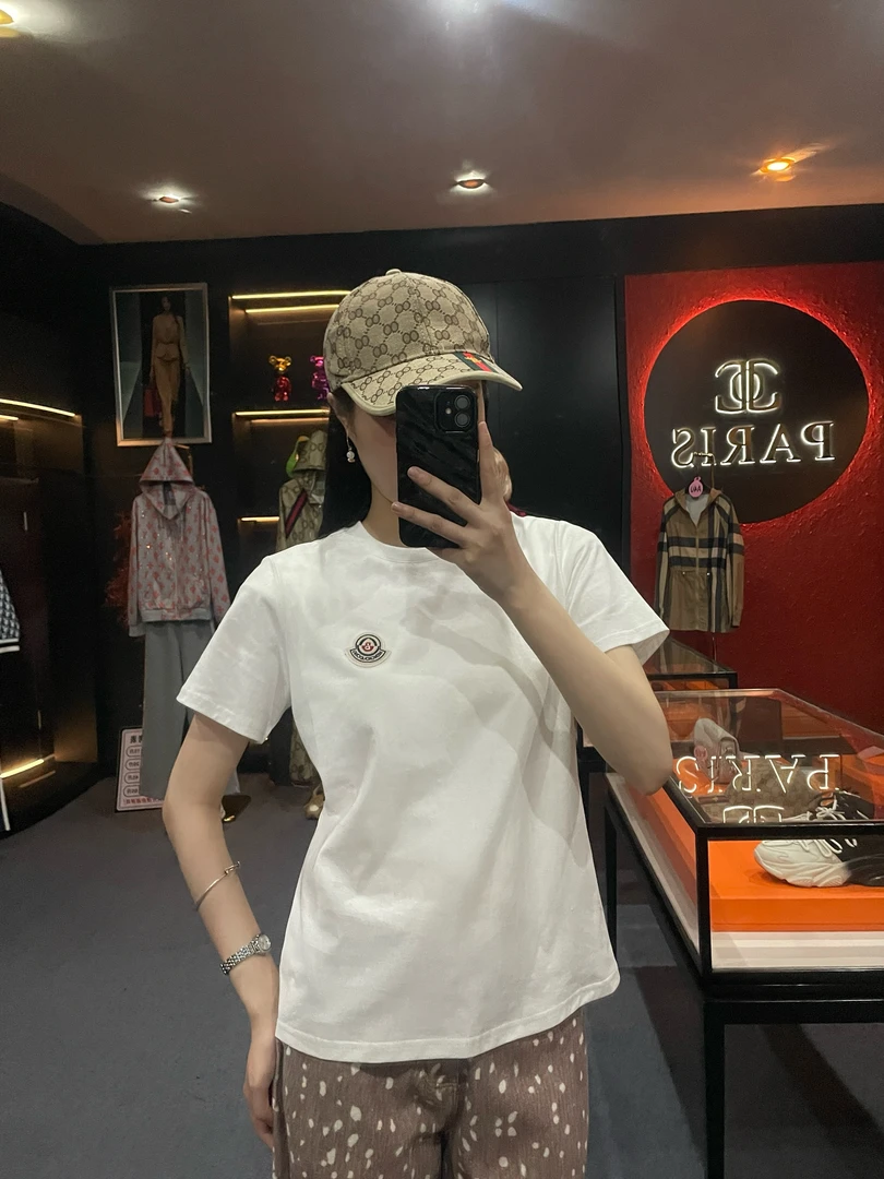 编码【313】贵柜上新 蒙口动感男女同款刺绣微章时尚圆领短袖 1130