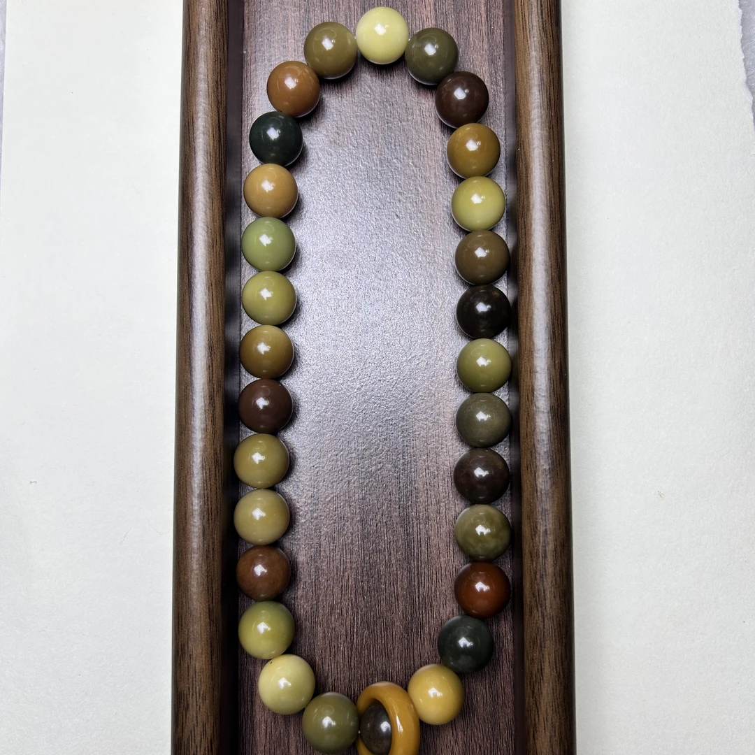 非金属木质手链 菩提根手持卡15mm29颗珠子