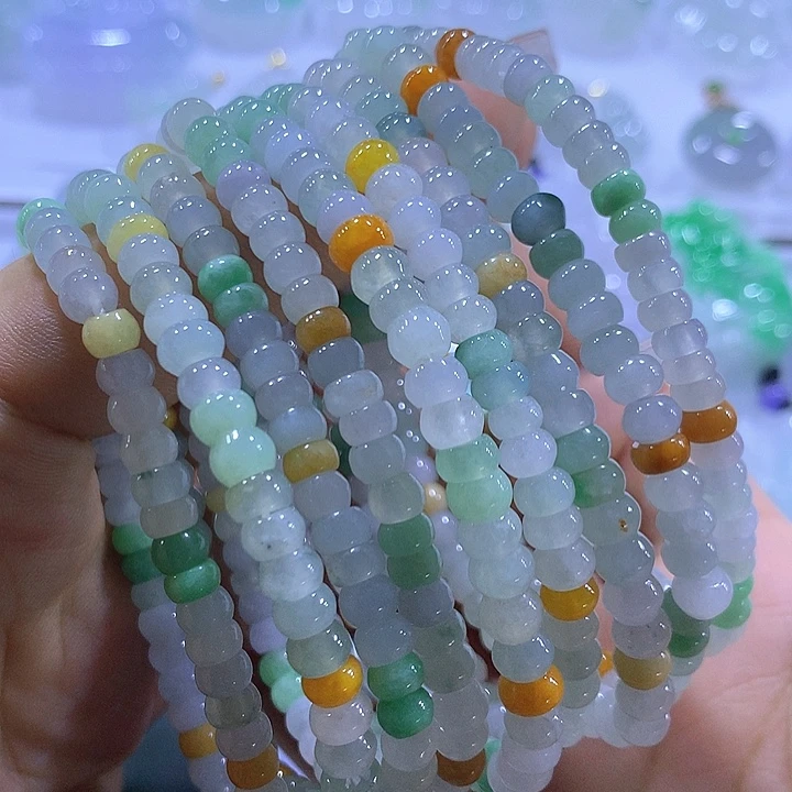 颈饰未镶嵌翡翠天然翡翠A货手串多样性发货发其一