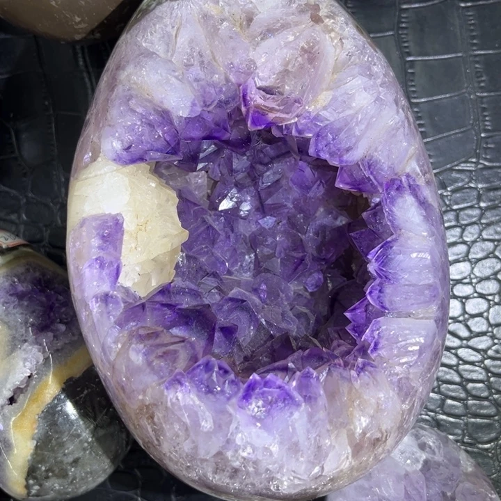 未镶嵌发饰水晶奇石紫晶蛋