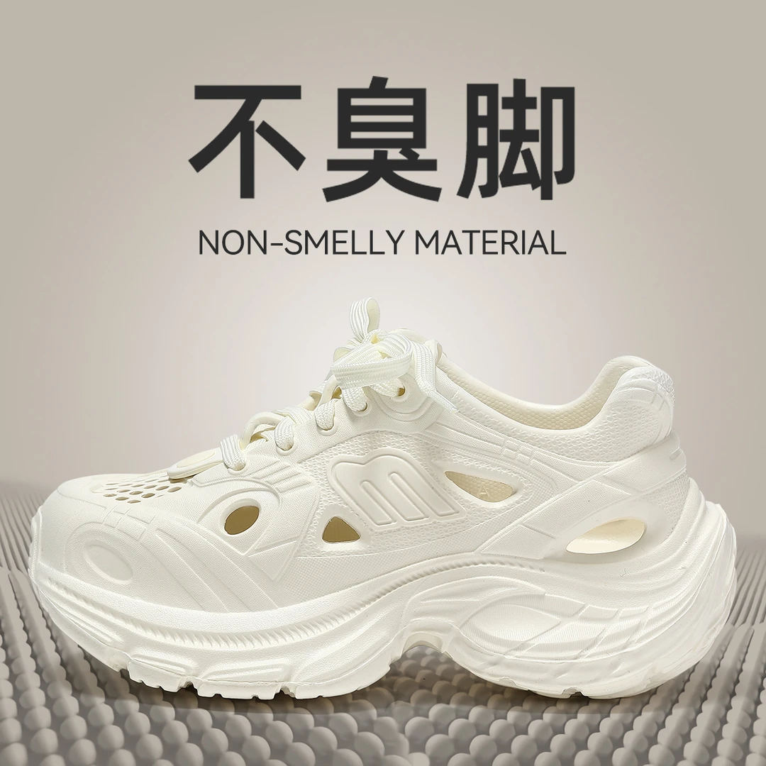 外穿凉拖鞋女夏季网红时尚休闲2025新款镂空透气不臭脚情侣洞洞鞋