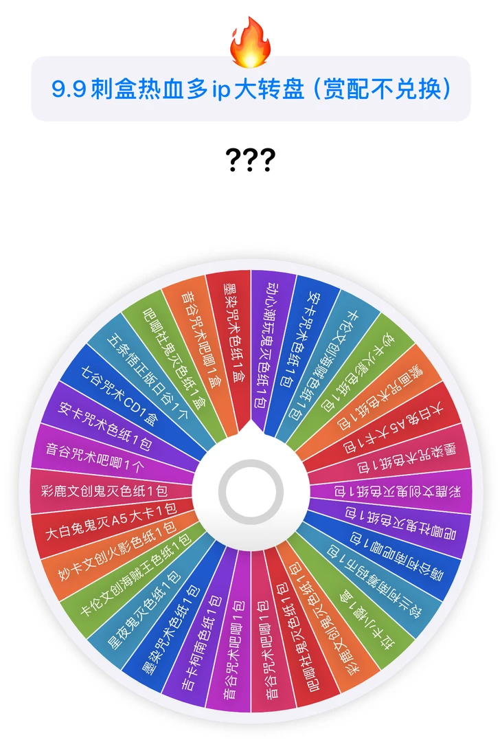 日漫多ip多玩法大转盘