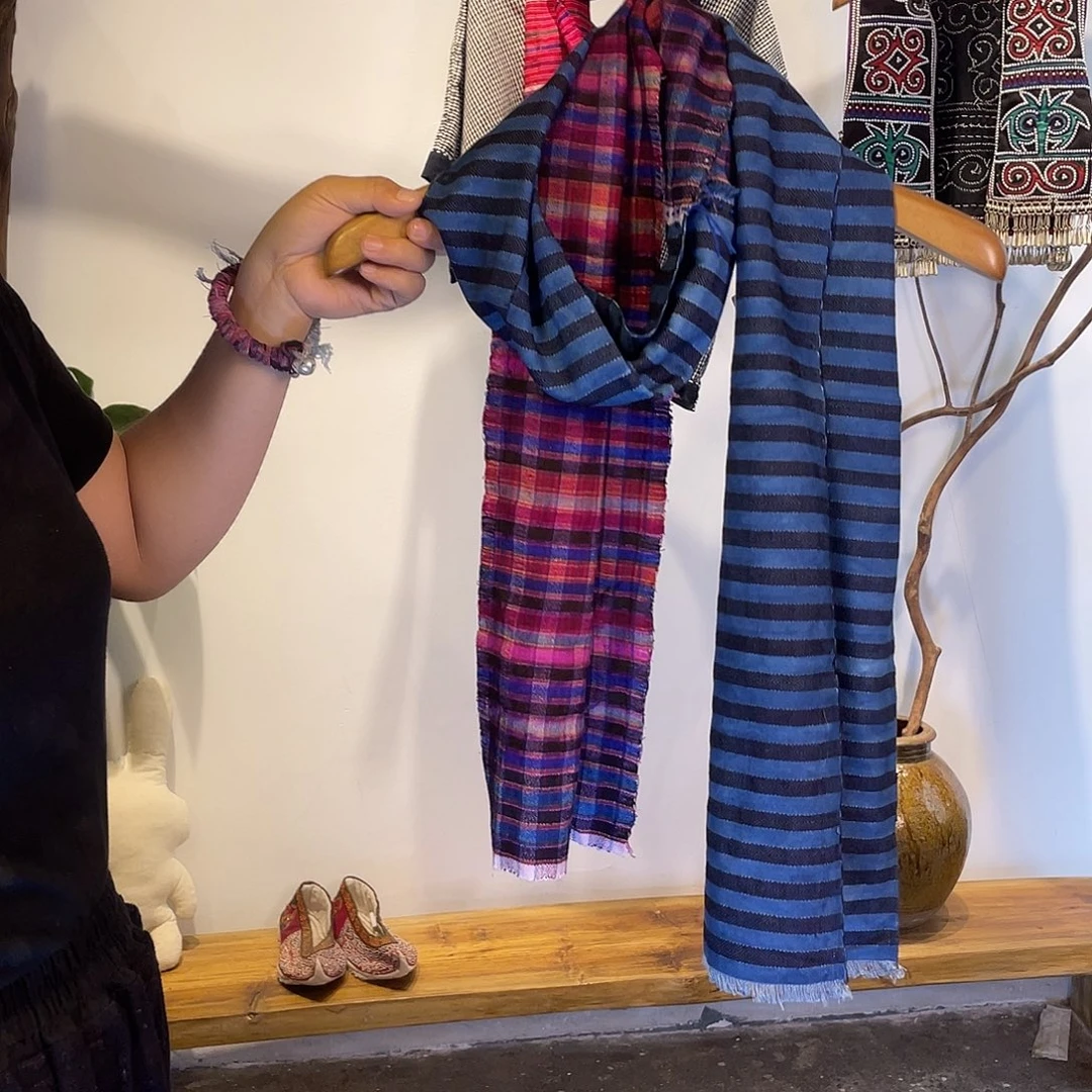 织绣手工制作工艺围巾