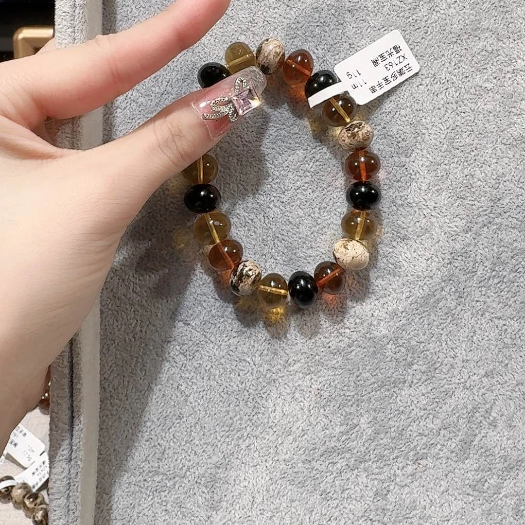 安***蒂手链琥珀未镶嵌抚顺琥珀-云端多宝11M