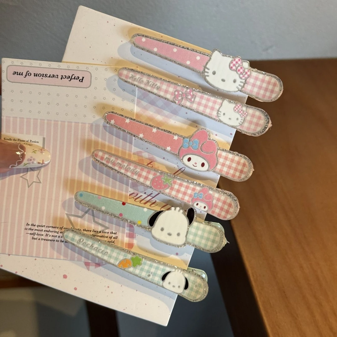 甜美卡通三丽鸥鸭嘴夹化妆洗脸蓬松一字夹可爱少女ins风刘海夹