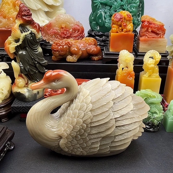 *****寿山石天鹅寿山石