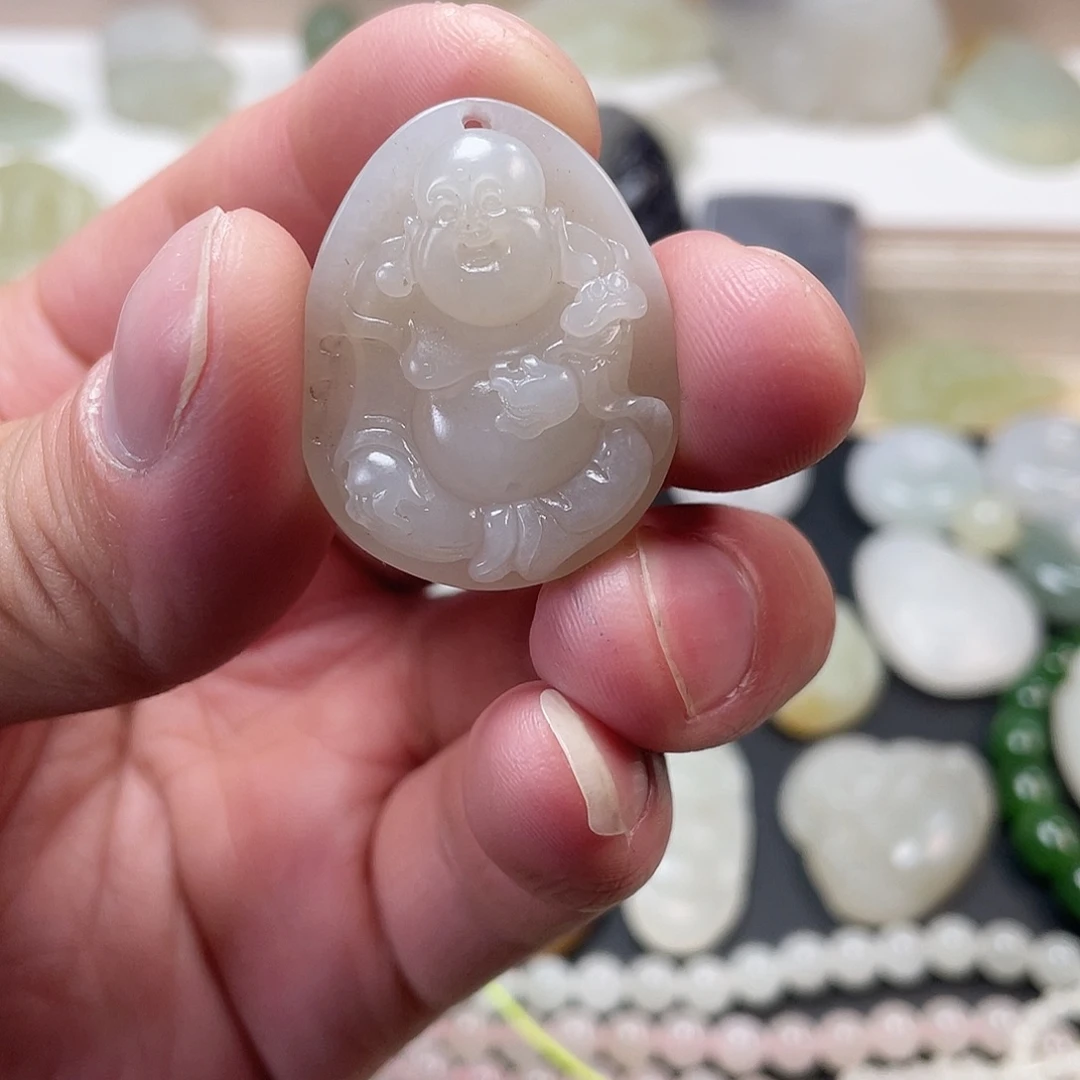 和田玉（糖玉）未镶嵌车挂