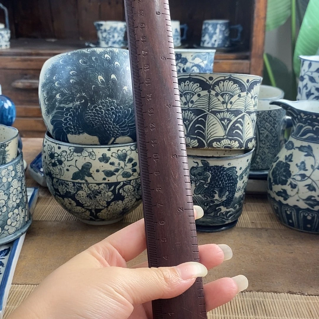 柠***儿手工手绘青花高温陶瓷