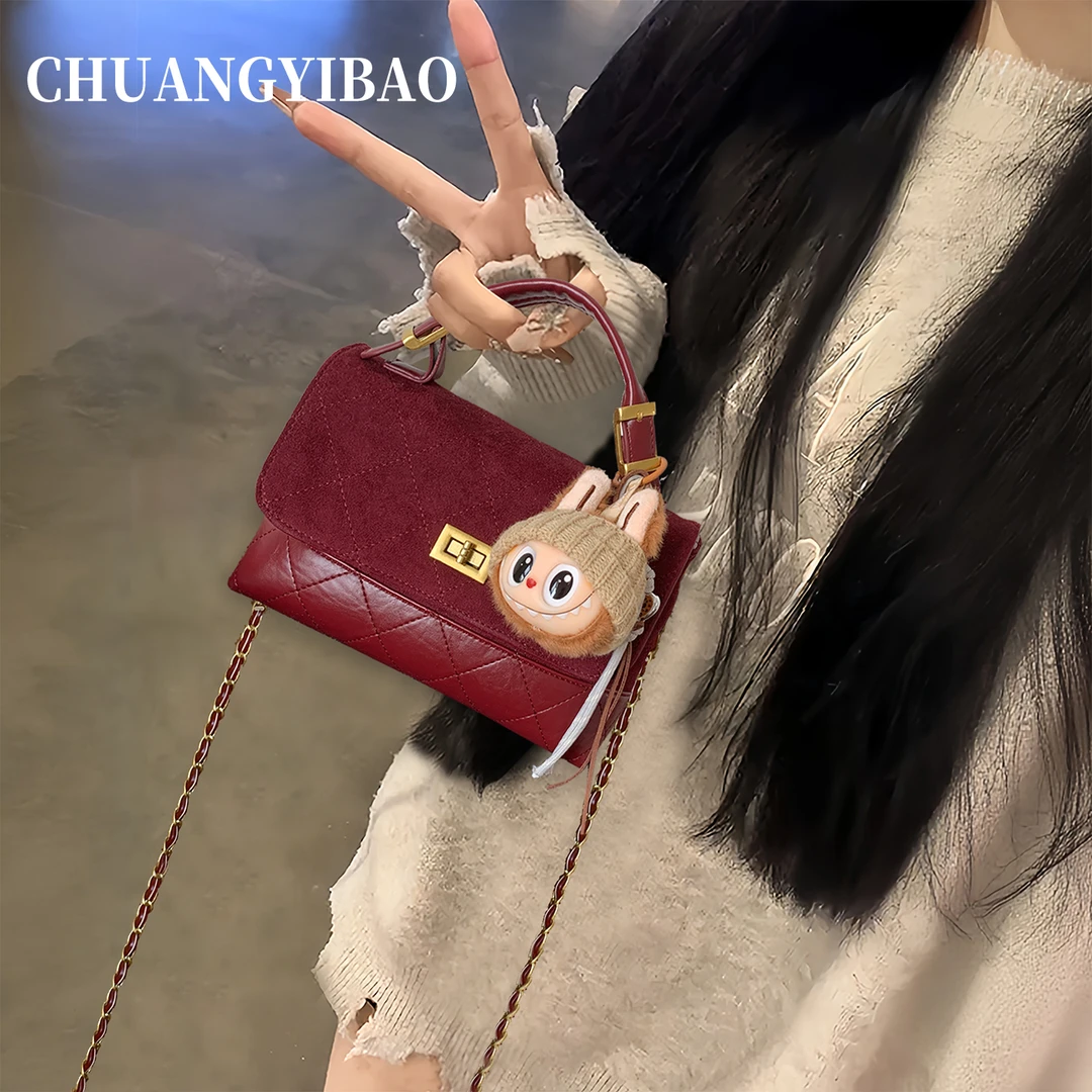 红色新娘结婚包包女式2025新款秋冬轻奢小众高级感超火精致斜挎包