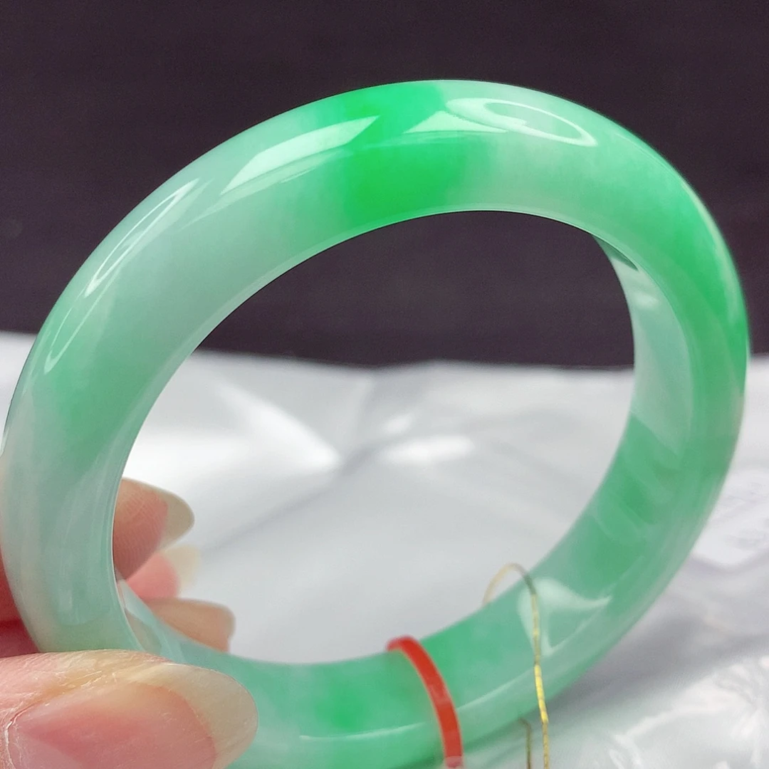 翡翠未镶嵌手镯54圈811