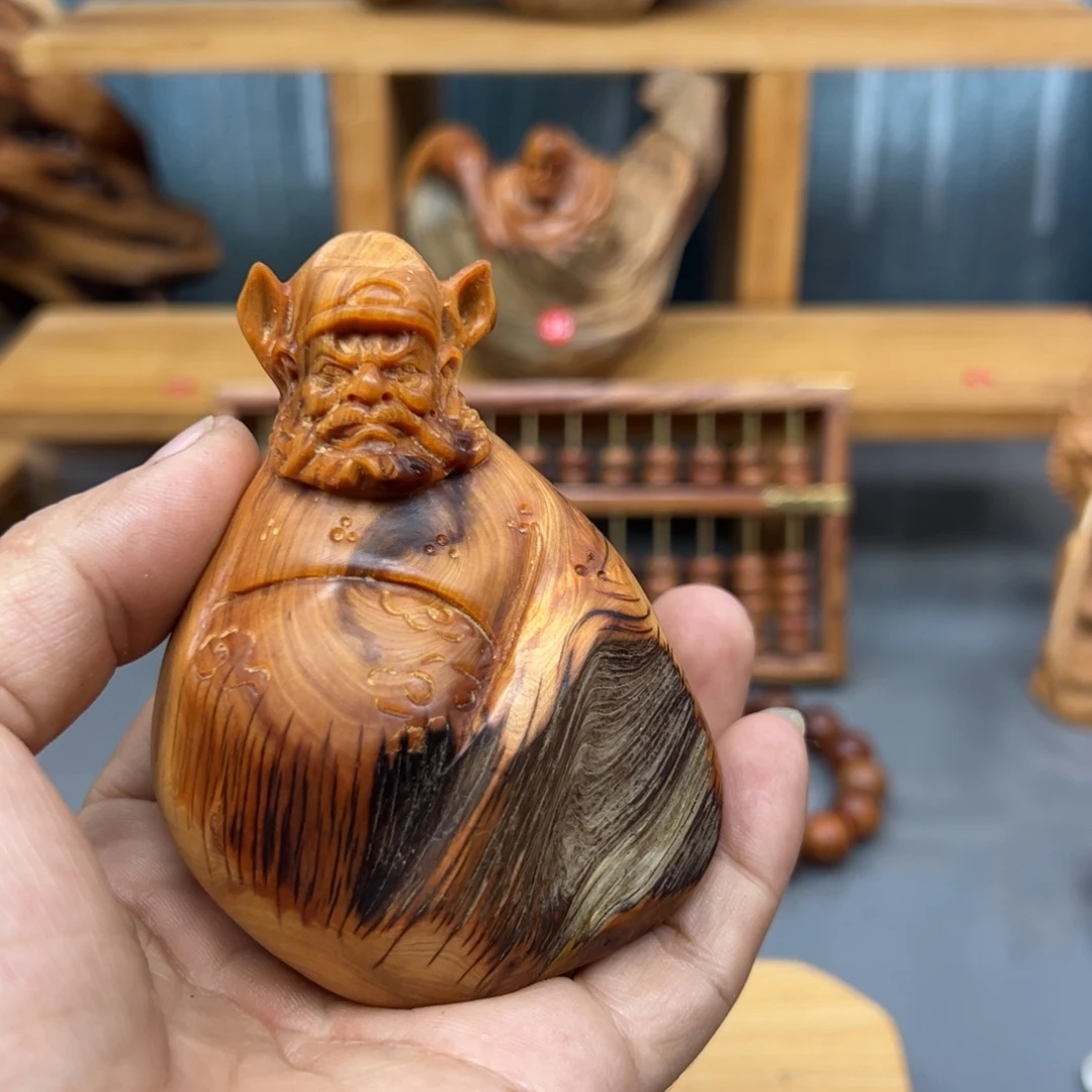 天***子木崖柏木摆件手把件