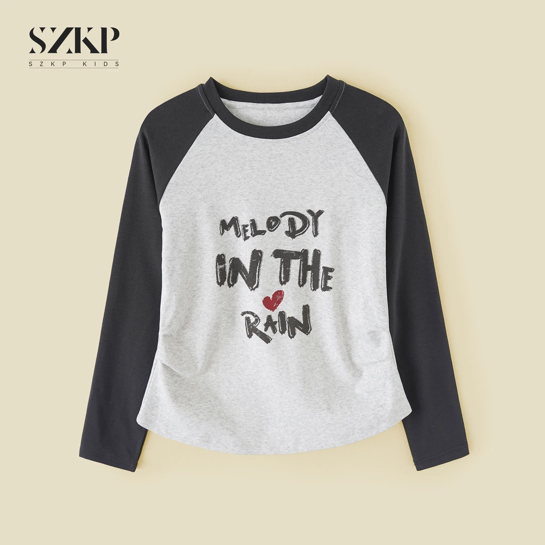 SZKP秋季新款女童装长袖T恤中大童休闲百搭儿童打底衫BGYQ552628