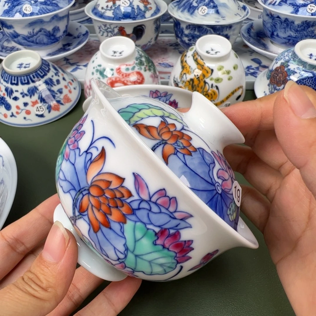 陶瓷景德镇纯手工纯手绘茶具木木19