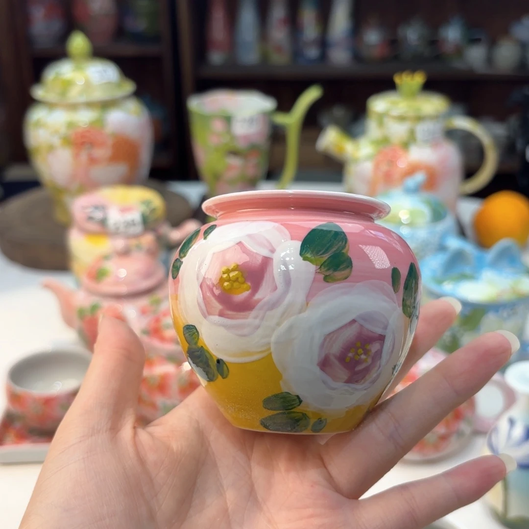 景德镇手绘高温釉下彩陶瓷茶具