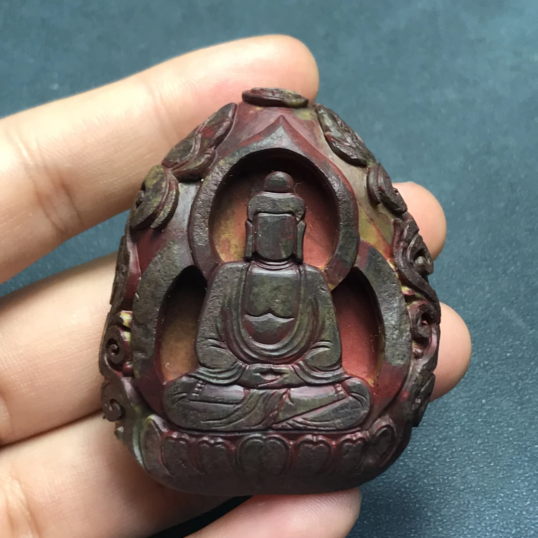 四川大凉山南红玛瑙包浆南红无相吊坠