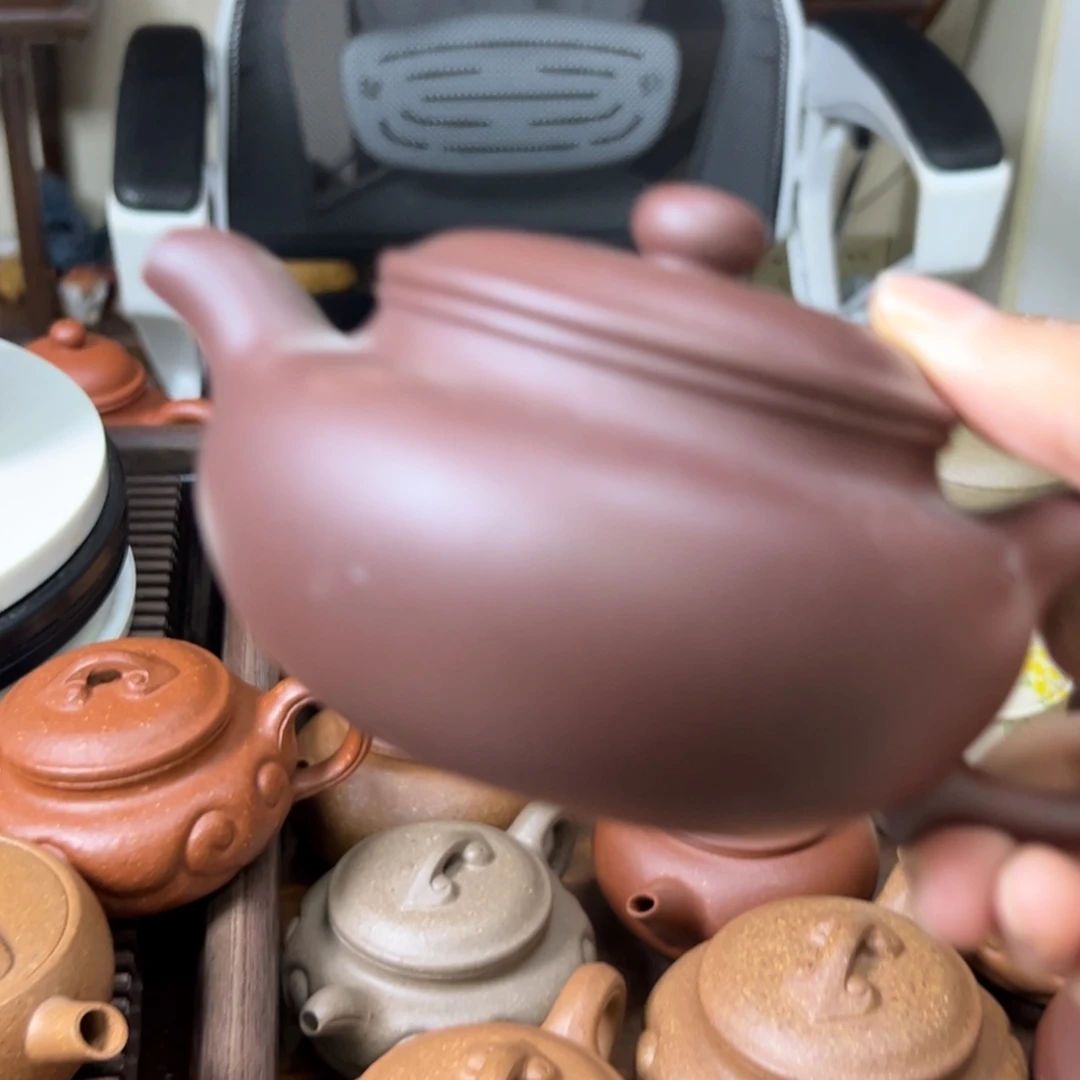 赫***此茶壶紫砂老紫泥仿古200